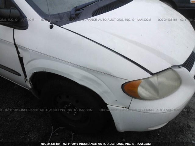 1D4GP24313B117933 - 2003 DODGE GRAND CARAVAN SE WHITE photo 6