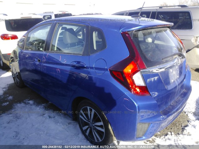 3HGGK5H87FM709161 - 2015 HONDA FIT EX/EXL BLUE photo 3