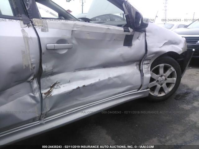 3N1AB6AP3CL729245 - 2012 NISSAN SENTRA 2.0/2.0S/SR/2.0SL SILVER photo 6