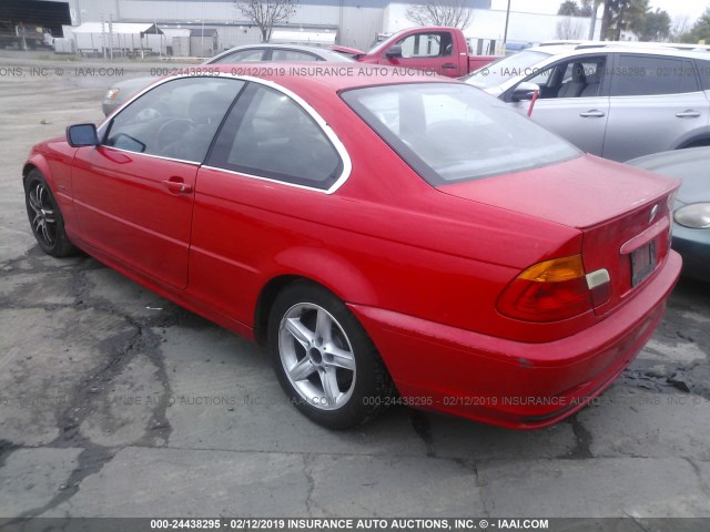 WBABN33431JW56728 - 2001 BMW 325 CI RED photo 3