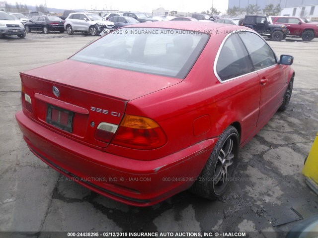 WBABN33431JW56728 - 2001 BMW 325 CI RED photo 4