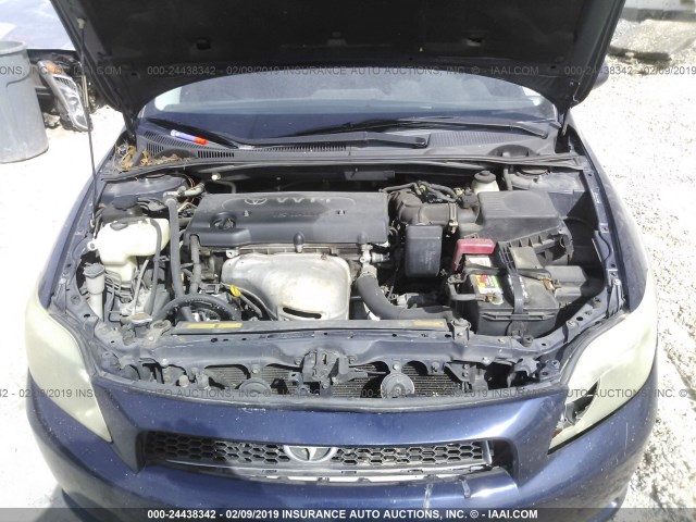 JTKDE177960107352 - 2006 TOYOTA SCION TC მუქი ლურჯი ფოტო 10