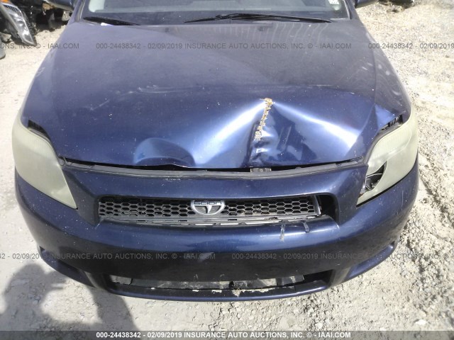 JTKDE177960107352 - 2006 TOYOTA SCION TC მუქი ლურჯი ფოტო 6