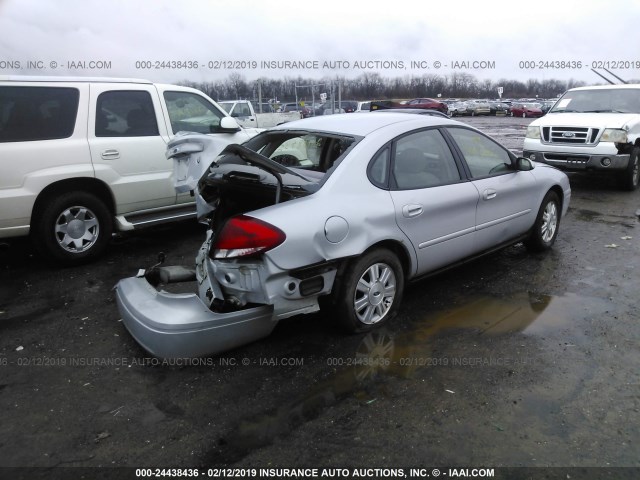 1FAFP56U67A129917 - 2007 FORD TAURUS SEL SILVER photo 4