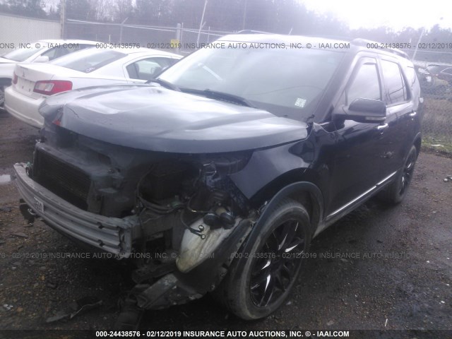 1FMHK7D95CGA54724 - 2012 FORD EXPLORER XLT BLACK photo 2