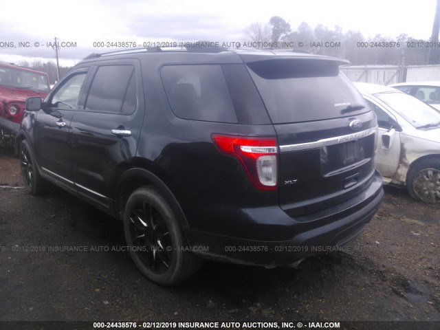 1FMHK7D95CGA54724 - 2012 FORD EXPLORER XLT BLACK photo 3