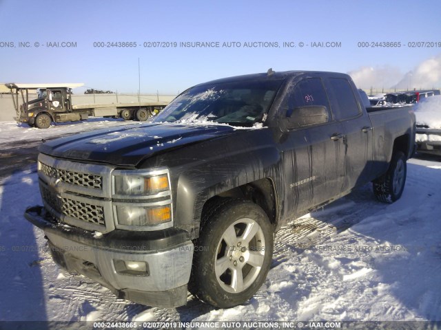 1GCVKREC3EZ221246 - 2014 CHEVROLET SILVERADO K1500 LT GRAY photo 2