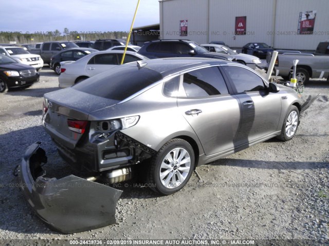 5XXGT4L34JG272585 - 2018 KIA OPTIMA LX/S GRAY photo 4