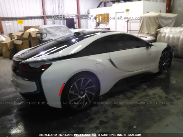 WBY2Z2C5XEVX64206 - 2014 BMW I8 WHITE photo 4