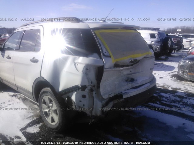 1FM5K7B95DGB16369 - 2013 FORD EXPLORER WHITE photo 6