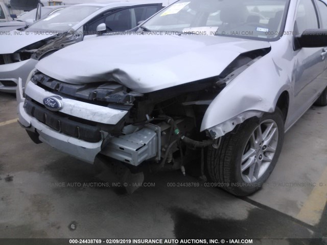 3FAHP0GA1AR145357 - 2010 FORD FUSION S SILVER photo 6