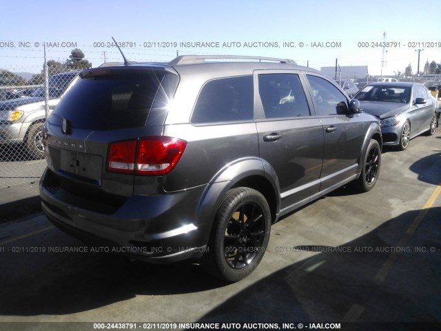 3C4PDCBB0ET301347 - 2014 DODGE JOURNEY SXT GRAY photo 4