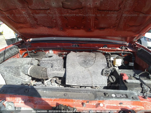 5TFAZ5CN1HX044607 - 2017 TOYOTA TACOMA DBL CAB/SR5/TRD SPORT/OR ORANGE photo 10
