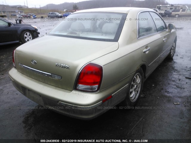 KMHFU45E03A264016 - 2003 HYUNDAI XG 350 GOLD photo 4