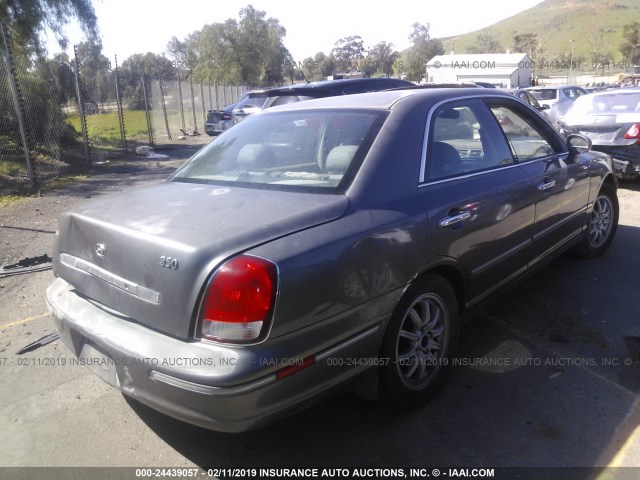 KMHFU45E92A212995 - 2002 HYUNDAI XG 350 GRAY photo 4