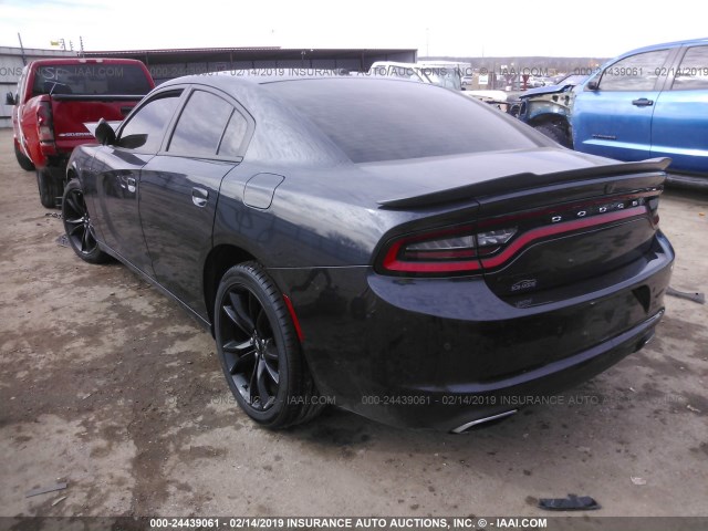 2C3CDXBG3JH157771 - 2018 DODGE CHARGER SXT BLACK photo 3