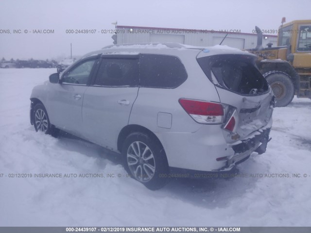 5N1AR2MMXDC638131 - 2013 NISSAN PATHFINDER S/SV/SL/PLATINUM SILVER photo 3