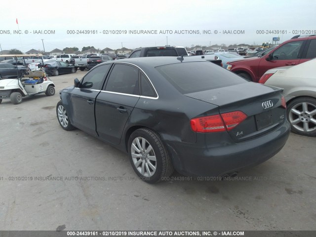 WAUFFAFL0BN025208 - 2011 AUDI A4 PREMIUM PLUS GRAY photo 3