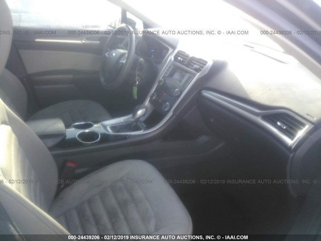 3FA6P0G79DR362753 - 2013 FORD FUSION S GRAY photo 5