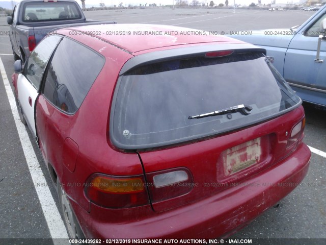 2HGEH2463PH520970 - 1993 HONDA CIVIC DX RED photo 3