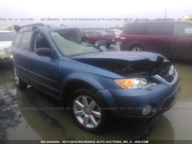 4S4BP61C587359021 - 2008 SUBARU OUTBACK 2.5I BLUE photo 1