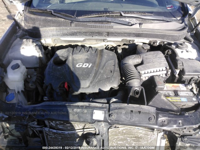 5NPEB4AC6BH223679 - 2011 HYUNDAI SONATA GLS SILVER photo 10