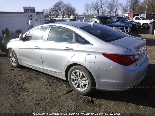 5NPEB4AC6BH223679 - 2011 HYUNDAI SONATA GLS SILVER photo 3