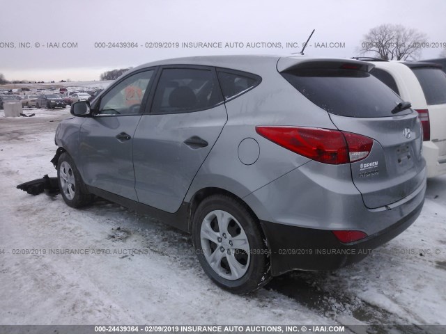 KM8JT3AB1CU436541 - 2012 HYUNDAI TUCSON GL SILVER photo 3