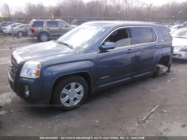 2GKALMEKXE6268473 - 2014 GMC TERRAIN SLE BLUE photo 2