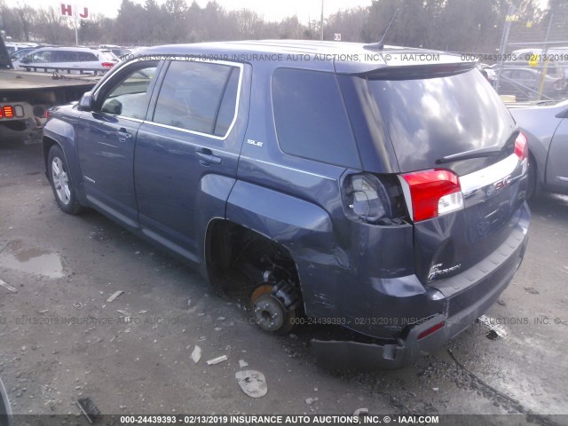 2GKALMEKXE6268473 - 2014 GMC TERRAIN SLE BLUE photo 3