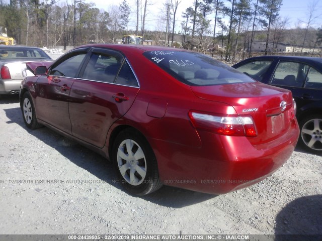4T1BE46K87U049665 - 2007 TOYOTA CAMRY NEW GENERAT CE/LE/XLE/SE RED photo 3