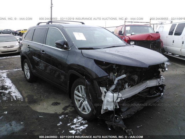 5TDBKRFH0GS290378 - 2016 TOYOTA HIGHLANDER LE/LE PLUS BLACK photo 1