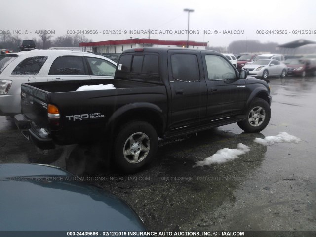 5TEHN72N42Z105875 - 2002 TOYOTA TACOMA DOUBLE CAB 黑色 照片 4