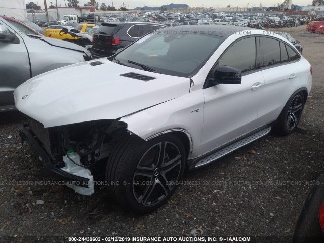 4JGED6EBXJA112061 - 2018 MERCEDES-BENZ GLE COUPE 43 AMG WHITE photo 2