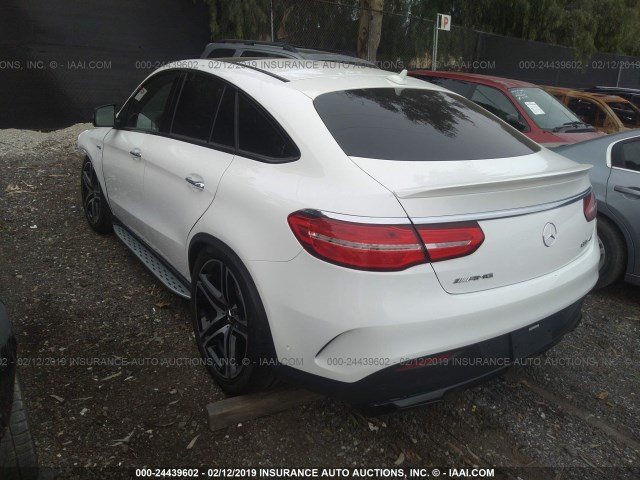 4JGED6EBXJA112061 - 2018 MERCEDES-BENZ GLE COUPE 43 AMG WHITE photo 3