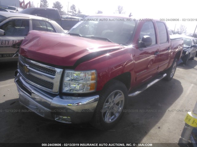 3GCPCSE00CG217705 - 2012 CHEVROLET SILVERADO C1500 LT RED photo 2