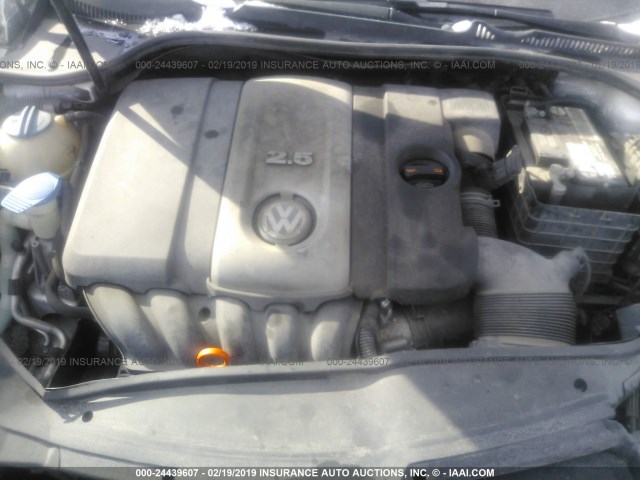 3VWEF71K57M065492 - 2007 VOLKSWAGEN JETTA WOLFSBURG SILVER photo 10