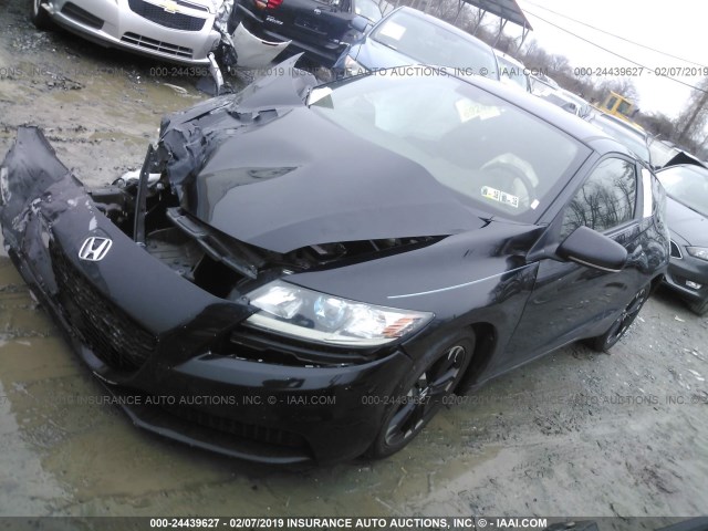 JHMZF1C4XFS002859 - 2015 HONDA CR-Z BLACK photo 2