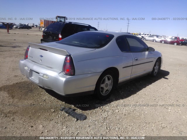 2G1WW12E029387688 - 2002 CHEVROLET MONTE CARLO LS SILVER photo 4