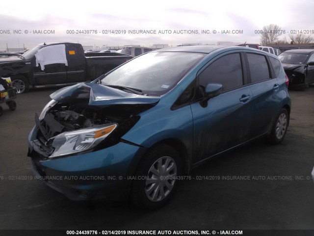 3N1CE2CP9FL441322 - 2015 NISSAN VERSA NOTE S/S PLUS/SV/SL/SR Light Blue photo 2