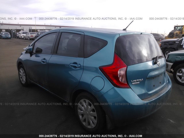 3N1CE2CP9FL441322 - 2015 NISSAN VERSA NOTE S/S PLUS/SV/SL/SR Light Blue photo 3