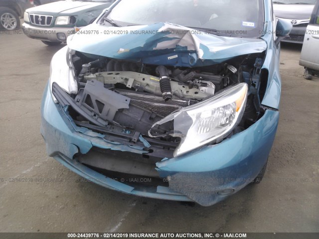 3N1CE2CP9FL441322 - 2015 NISSAN VERSA NOTE S/S PLUS/SV/SL/SR Light Blue photo 6