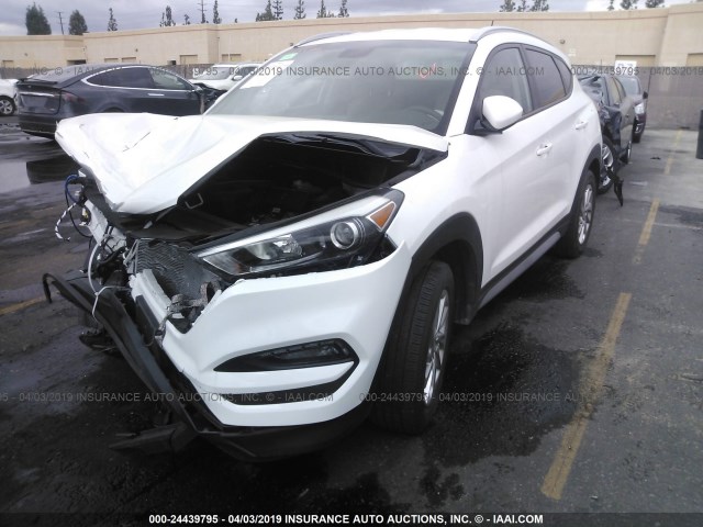 KM8J33A45HU464710 - 2017 HYUNDAI TUCSON LIMITED/SPORT AND ECO/SE WHITE photo 2