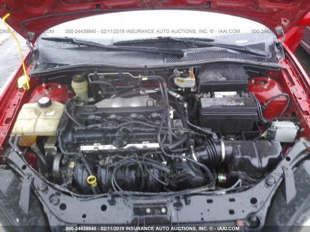 1FAFP38Z65W201468 - 2005 FORD FOCUS ZX4 ST RED photo 10