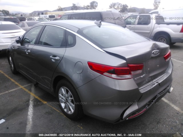 5XXGT4L37JG190432 - 2018 KIA OPTIMA LX/S GRAY photo 3