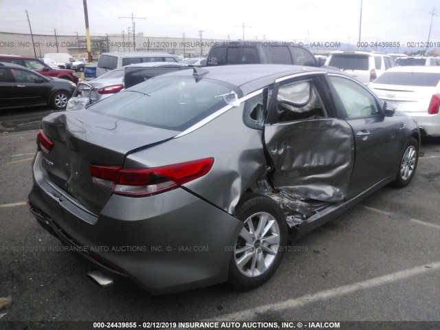 5XXGT4L37JG190432 - 2018 KIA OPTIMA LX/S GRAY photo 4