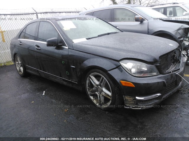 WDDGF4HB8CA641038 - 2012 MERCEDES-BENZ C 250 BLACK photo 1