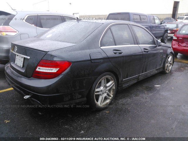 WDDGF4HB8CA641038 - 2012 MERCEDES-BENZ C 250 BLACK photo 4