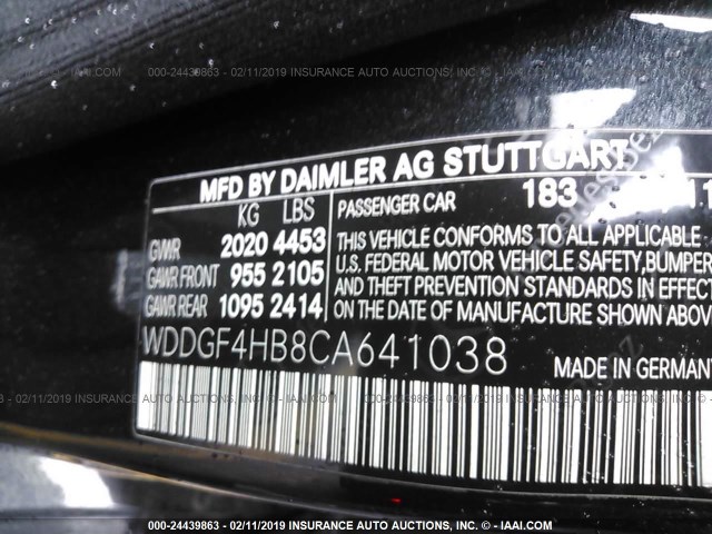 WDDGF4HB8CA641038 - 2012 MERCEDES-BENZ C 250 BLACK photo 9