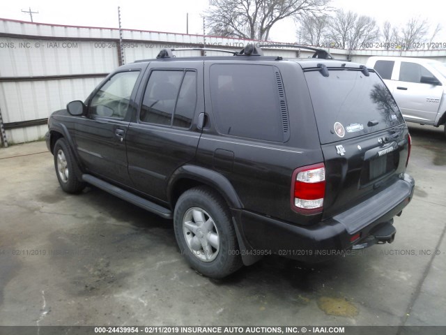 JN8DR09XX1W566368 - 2001 NISSAN PATHFINDER LE/SE/XE BLACK photo 3